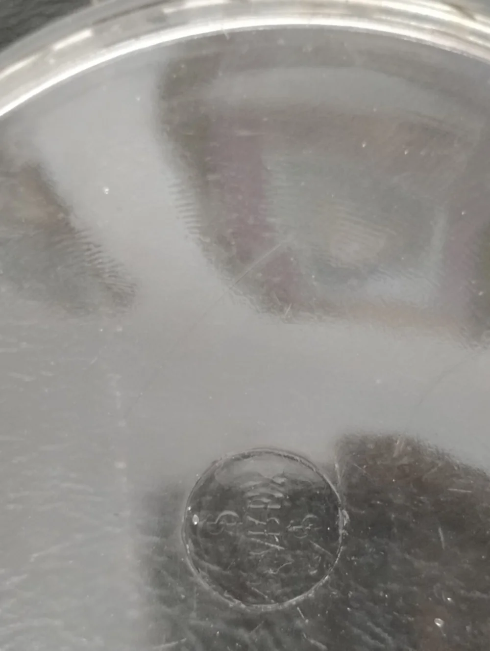 Pyrex Clear Glass Serving Plate with Floral Etching